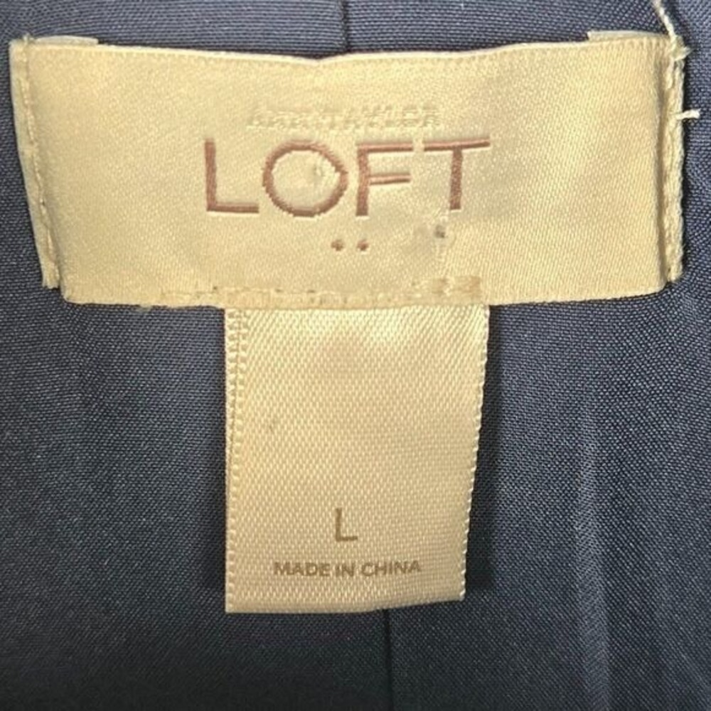 Ann Taylor‎ Loft Womens Large Navy Blue Plaid Quilted Puffer Vest Sleeveless - Picture 5 of 6